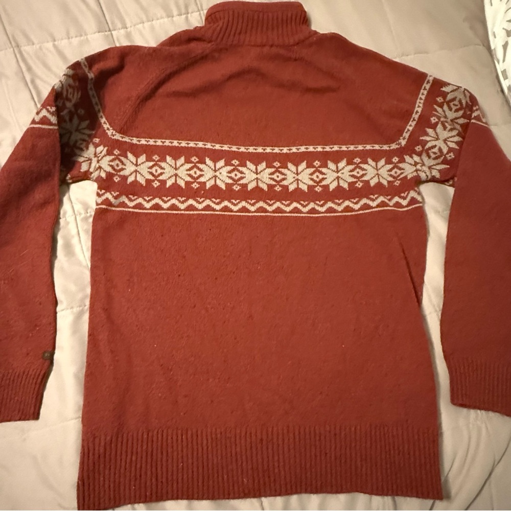 Columbia wool blend sweater men’s Medium, quarter zip EUC - Picture 2 of 5